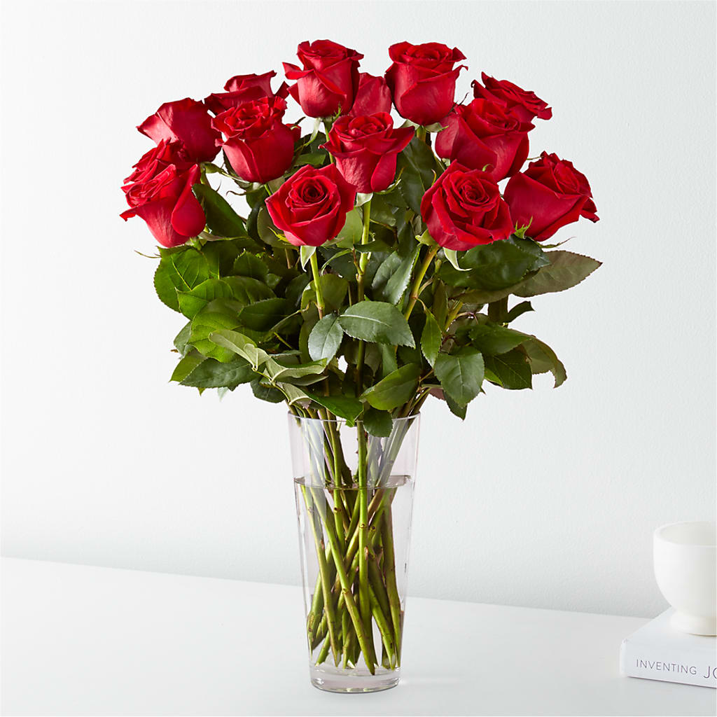 Long Stem Red Rose Bouquet – La Petite Florist And Gifts, Brea CA