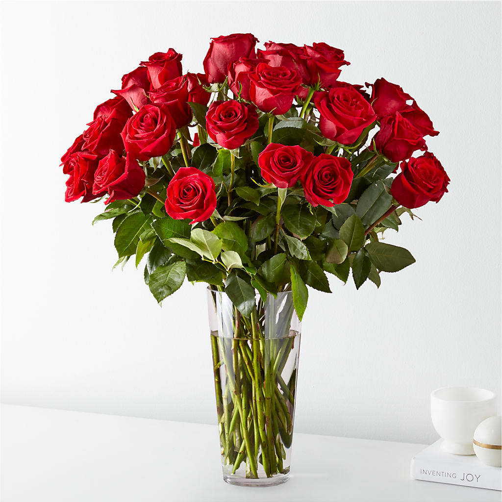 Long Stem Red Rose Bouquet – La Petite Florist And Gifts, Brea CA