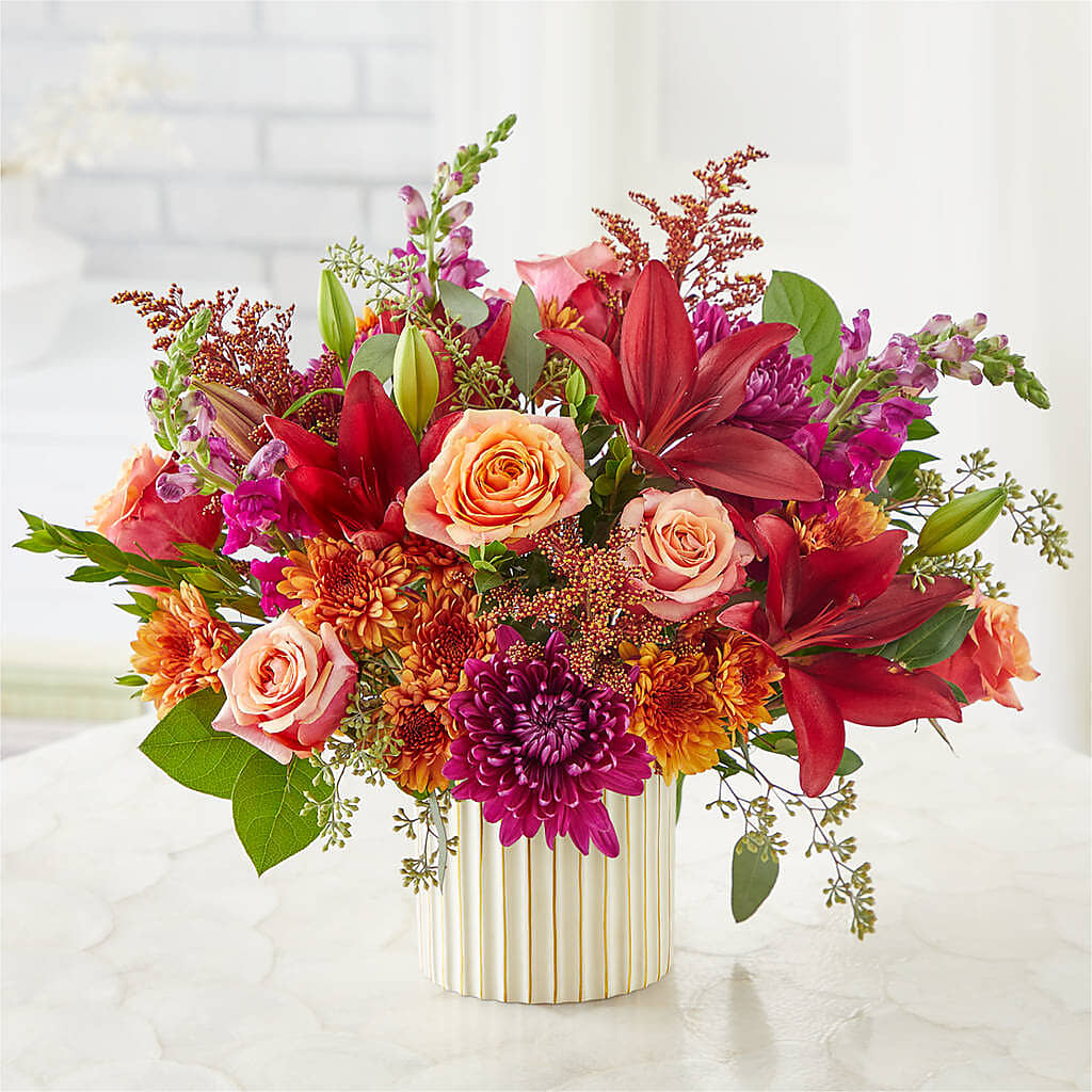 Burgundy Landscape Bouquet – La Petite Florist And Gifts, Brea CA