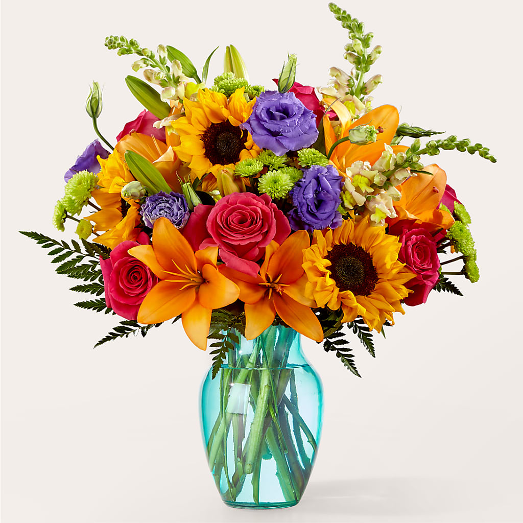 Double Rainbow Bouquet – La Petite Florist And Gifts, Brea CA