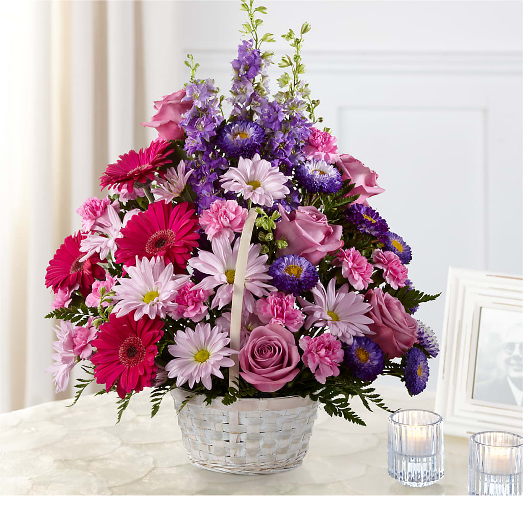 Pastel Peace Basket – La Petite Florist And Gifts, Brea CA