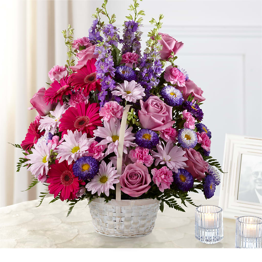 Pastel Peace Basket – La Petite Florist And Gifts, Brea CA