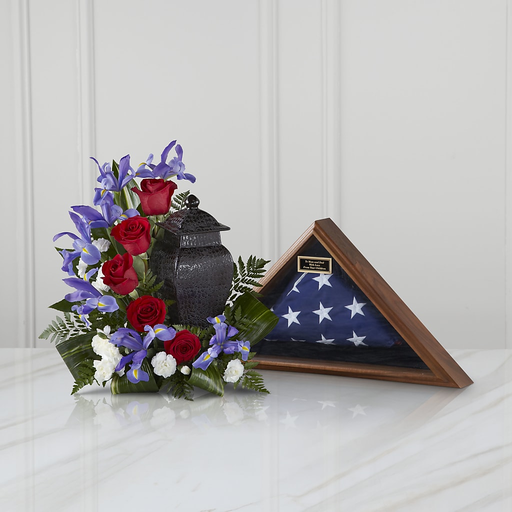 Patriotic Tribute Arrangement – La Petite Florist And Gifts, Brea CA