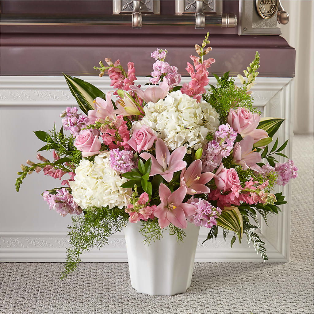 Simply Serene Floor Basket – La Petite Florist And Gifts, Brea CA