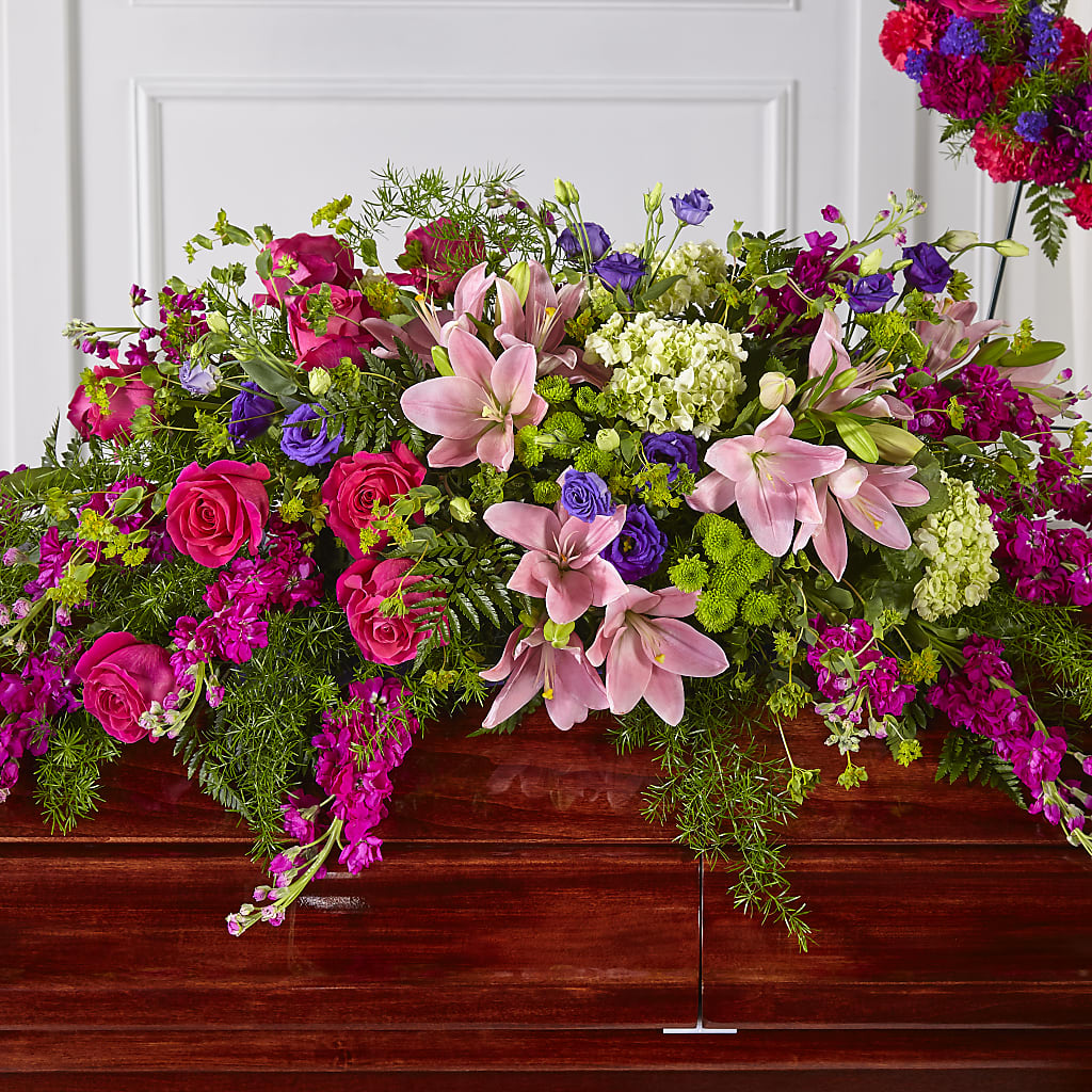 Radiant Tribute Casket Spray – La Petite Florist And Gifts, Brea CA