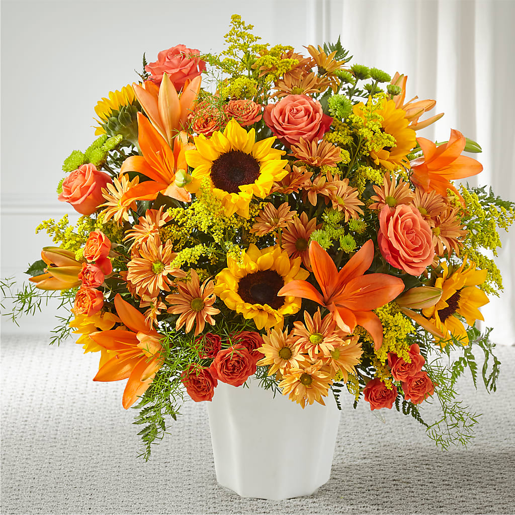 Harvest Thoughts Floor Basket – La Petite Florist And Gifts, Brea CA