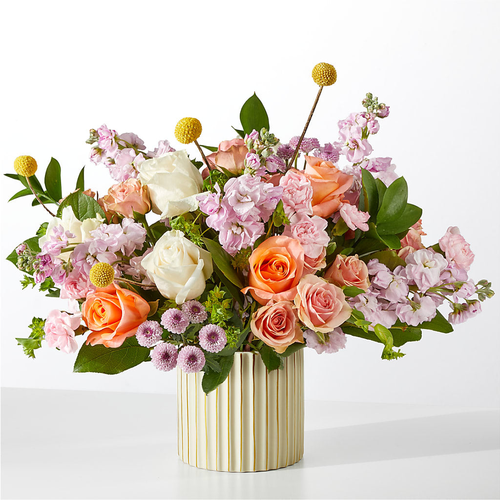 French Market Bouquet with Ivory Vase – La Petite Florist And Gifts, Brea CA