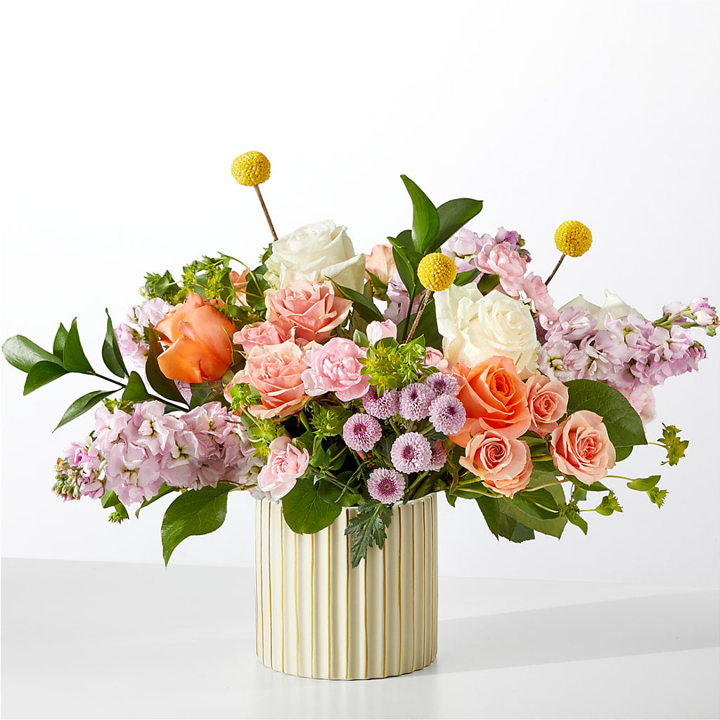 French Market Bouquet with Ivory Vase – La Petite Florist And Gifts, Brea CA