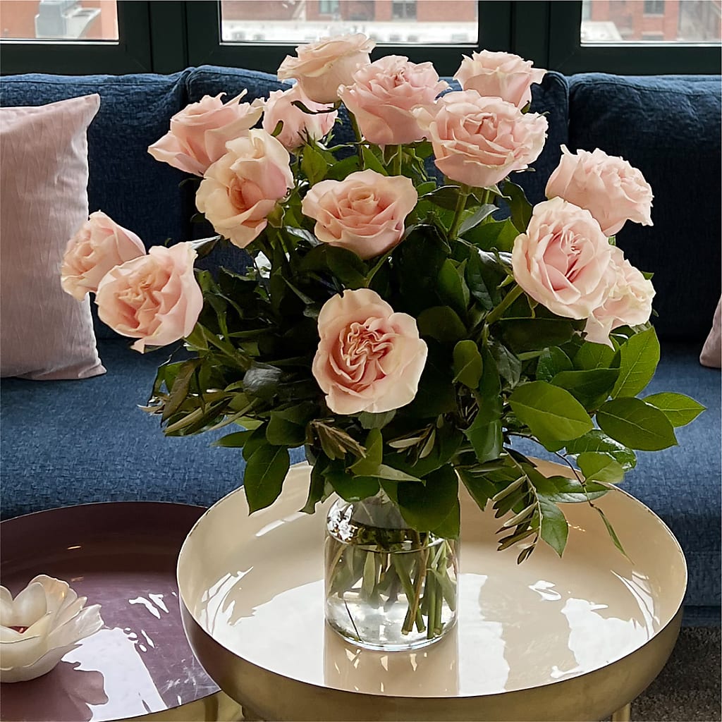 Long Stem Pink Rose Bouquet –  La Petite Florist And Gifts, Brea CA