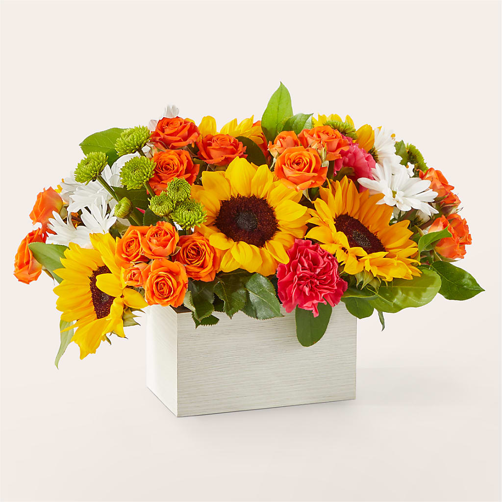 Sun-drenched Blooms Box Bouquet –  La Petite Florist And Gifts, Brea CA