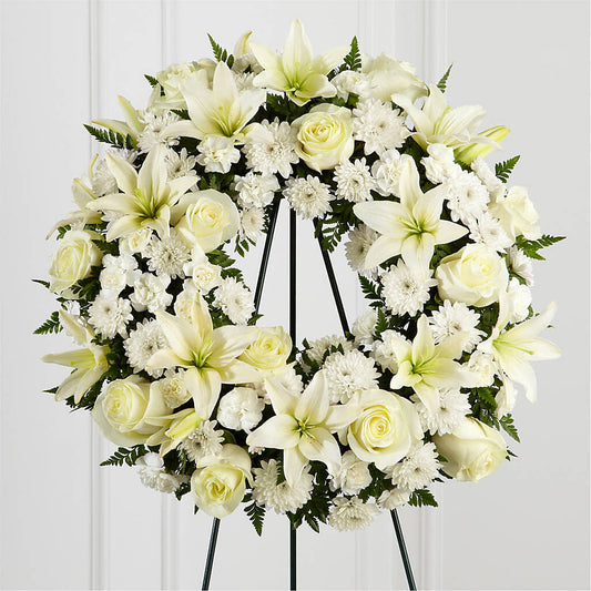 Treasured Tribute Wreath –  La Petite Florist And Gifts, Brea CA