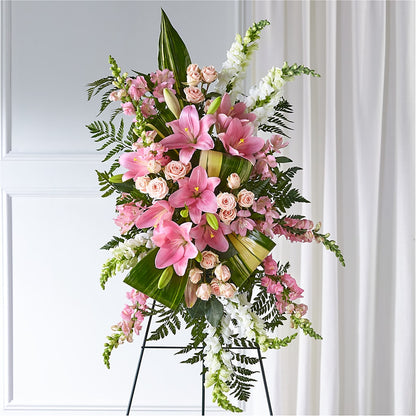 Elegant Embrace Standing Spray –  La Petite Florist And Gifts, Brea CA