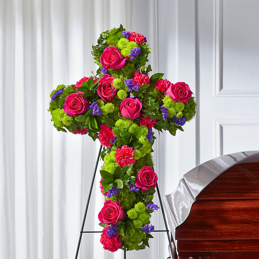 Tribute Rose Floral Cross –  La Petite Florist And Gifts, Brea CA