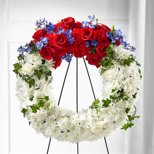 Patriotic Passion Wreath –  La Petite Florist And Gifts, Brea CA