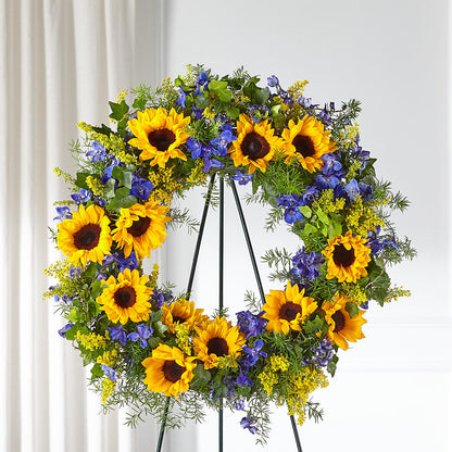 Bright Rays Wreath –  La Petite Florist And Gifts, Brea CA