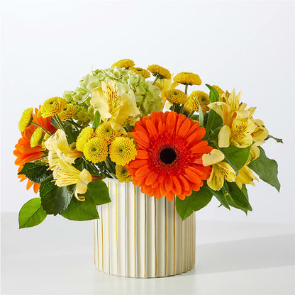 Autumn Sunshine Bouquet with Ivory Vase –  La Petite Florist And Gifts, Brea CA