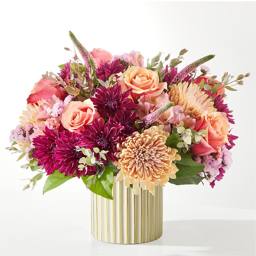 Berry Cobbler Bouquet with Ivory Vase –  La Petite Florist And Gifts, Brea CA