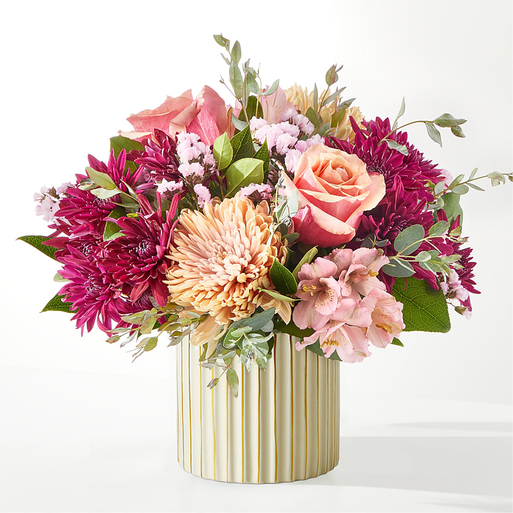 Berry Cobbler Bouquet with Ivory Vase –  La Petite Florist And Gifts, Brea CA