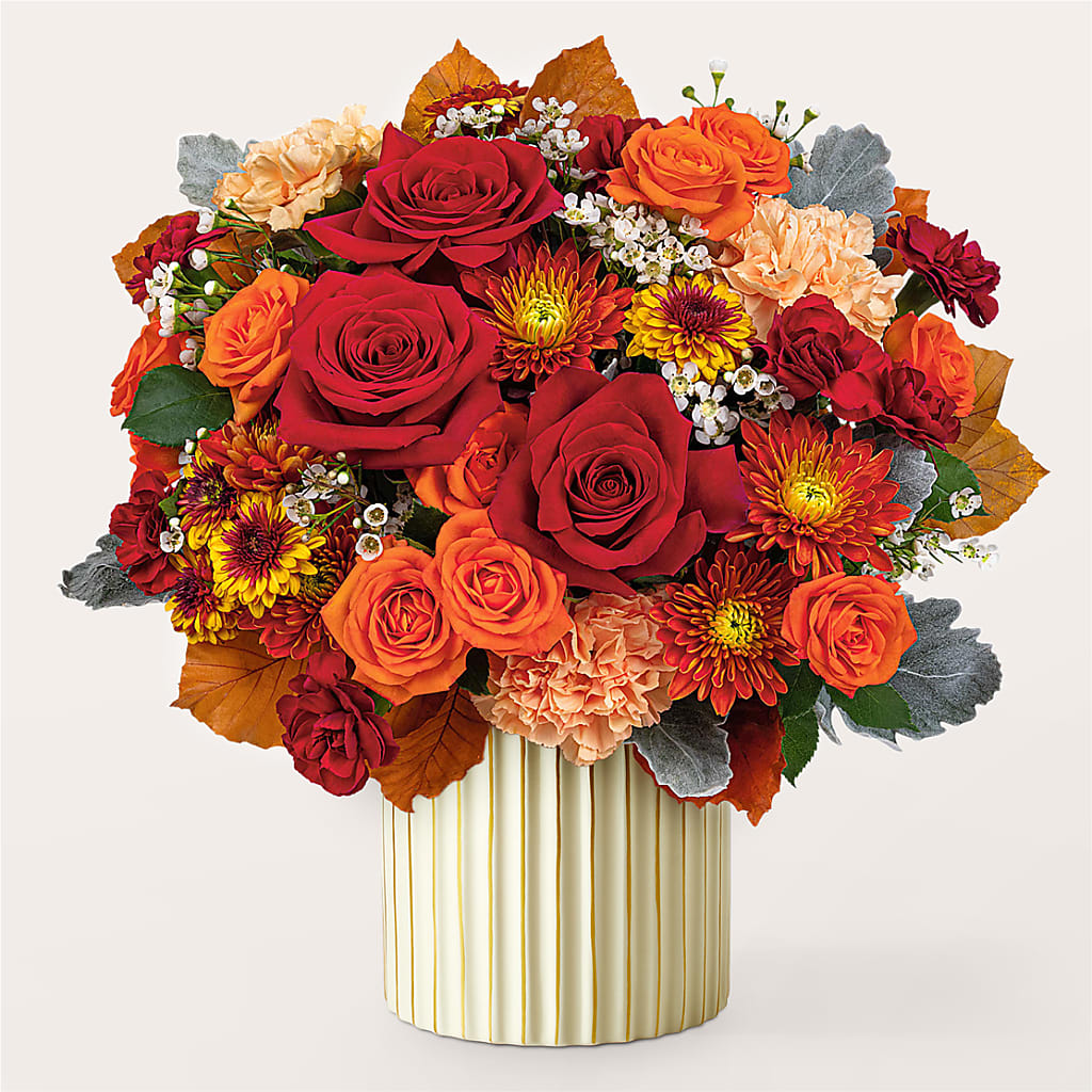 Merlot Bouquet with Ivory Vase –  La Petite Florist And Gifts, Brea CA