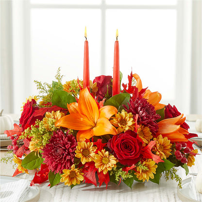 Autumn's Embrace Centerpiece –  La Petite Florist And Gifts, Brea CA