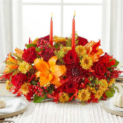 Autumn's Embrace Centerpiece –  La Petite Florist And Gifts, Brea CA