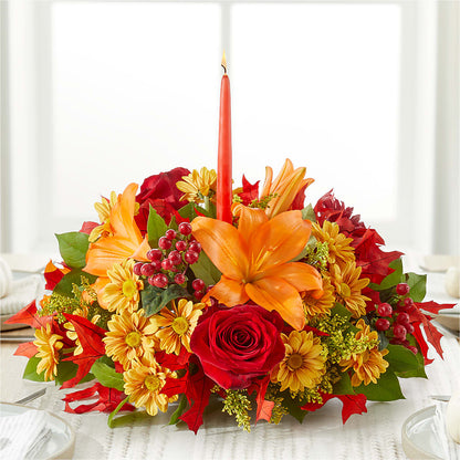 Autumn's Embrace Centerpiece –  La Petite Florist And Gifts, Brea CA